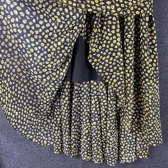 La Maison Talulah Halo Midi Dress Womens Medium Floral V Neck High Low Ditsy - Picture 7 of 16